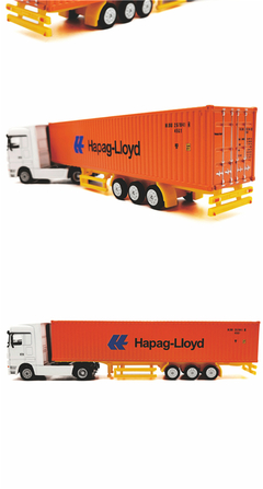 赫布羅特1:87合金卡車模型 集裝箱拖車模型 LOGO來圖定制