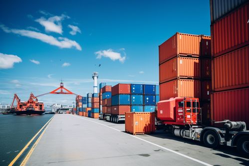 碼頭運(yùn)輸集裝箱海上運(yùn)輸攝影圖 攝影圖