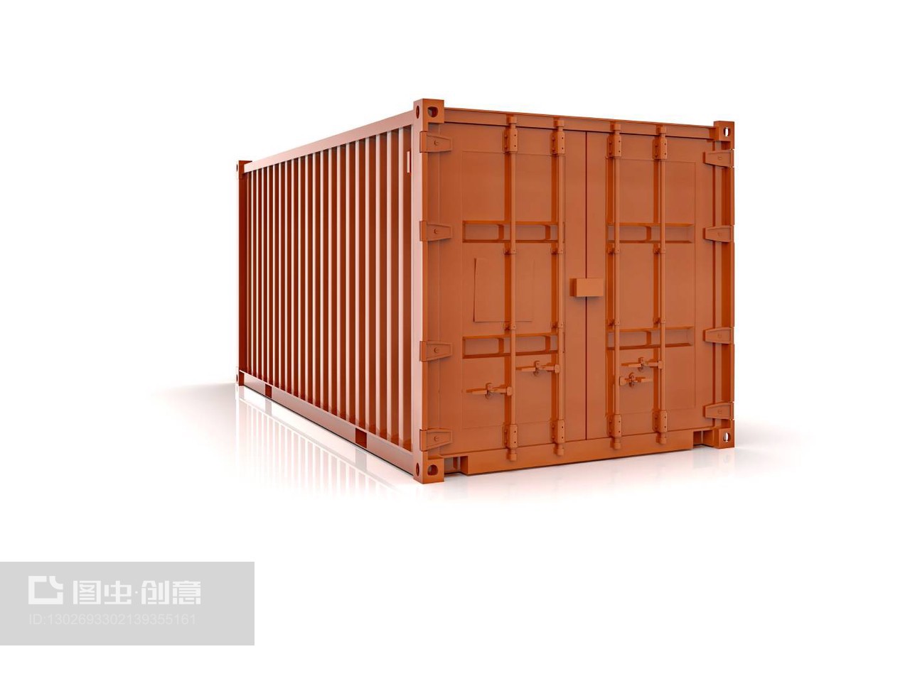 貨運集裝箱二十英尺物流和運輸在白色背景